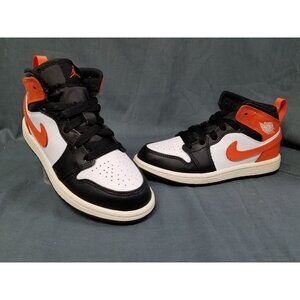 Jordan 1 Mid (PS) Leather Black Toe Starfish Size 11c BRAND NEW NO BOX!